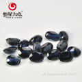 Forma oval natural chinês Preto Sapphire Gemstone